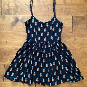 Element pineapple print skater dress